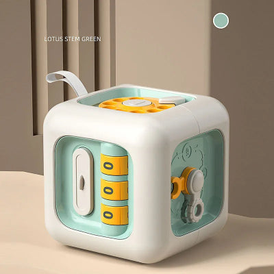 cube d'activité bébé evolutif sensoriel vert