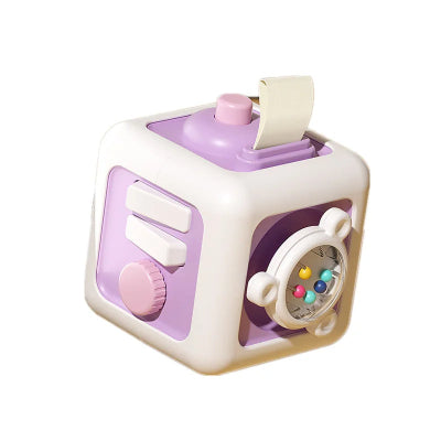 cube d'activite bebe sensoriel violet
