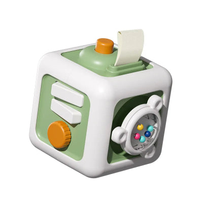 cube d'activité bébé sensoriel vert