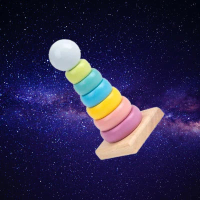 La variante Tour Macaron du jouet bebe bois