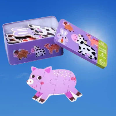 Puzzle Montessori une boite de puzzle en  Bétailois sous forme de Bétail