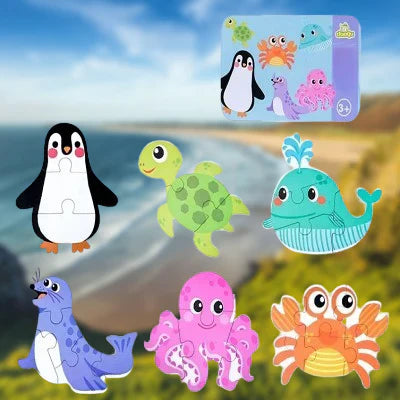 Puzzle en bois bebe pour jouer et éduquer