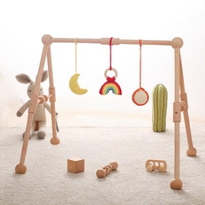 Arche bebe accompagner des pendentifs coloriés pour stimuler la vue et la motricité