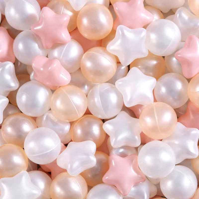 balle pour piscine a balle formes étoiles et rondes couleur bonbon.