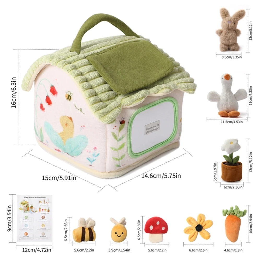 Cube-motricité bébé maison champignon