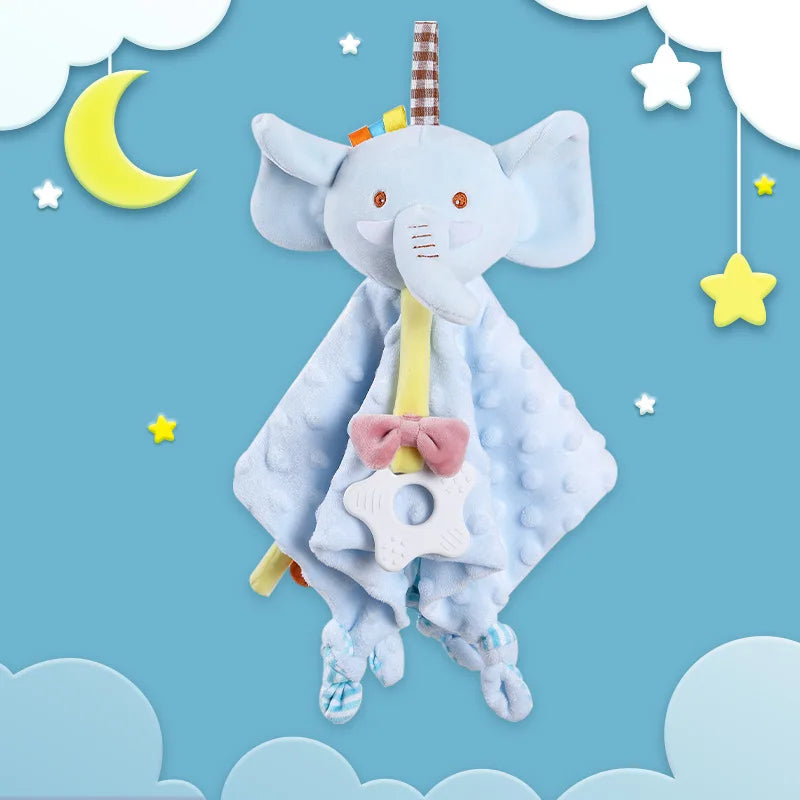 doudou bébé avec anneau de dentition