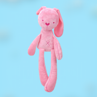 Ce doudou lapin est spécialement concu pour le développement sensoriel des touts petits