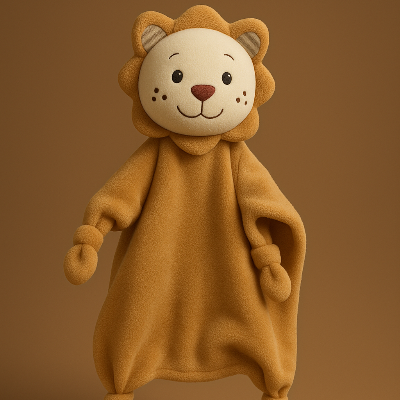 doudou lion velours cristal rembourré au coton PP pour apaisser la douleur de la séparation
