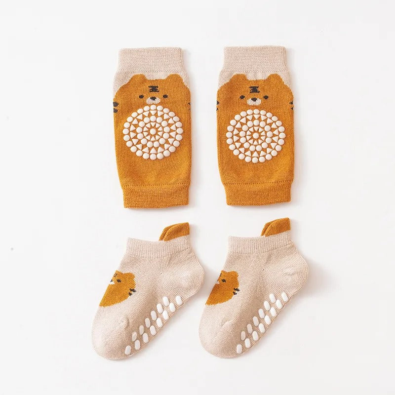 Genouillère bebe tigre kaki