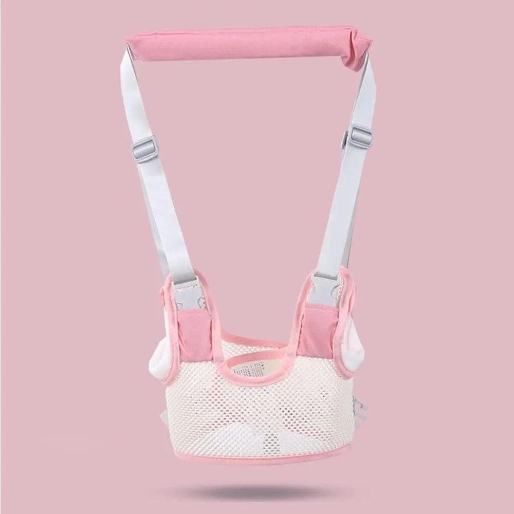 Harnais de marche bébé sans entrejambe rose