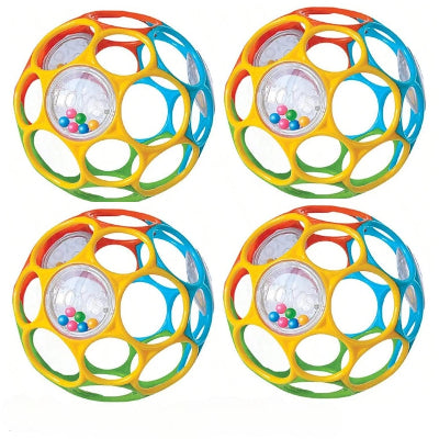 Hochet bebe, conbo 4 balles couleur unique