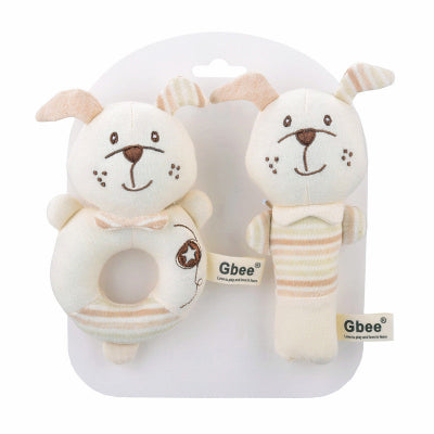 Hochet bébé couple chiot