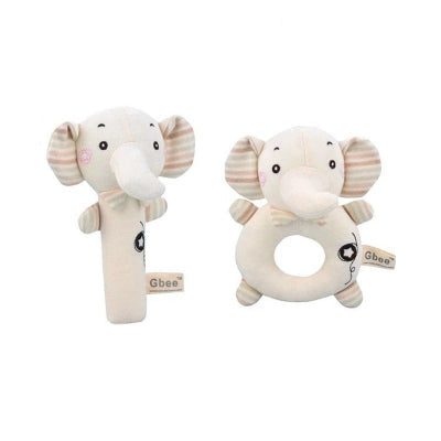 Hochet bébé couple éléphant