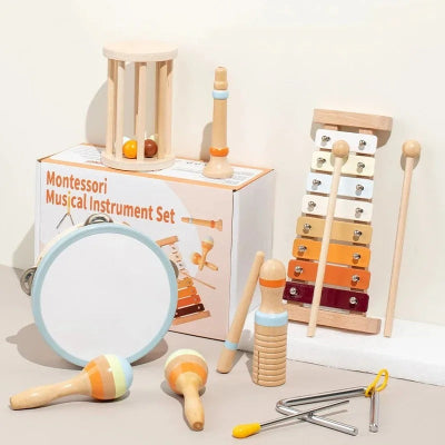 7 pièces de hochet musical Montessori pour bébé