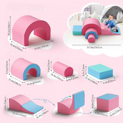 Parcours motricité bébé 1 an blocs gigantesques rouges