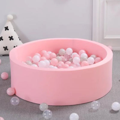 Piscine a balles pour bebe rose avec balles