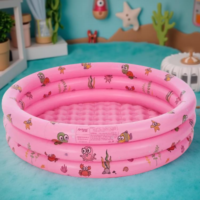 Piscine bebe gonflable rose poisson