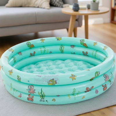 Piscine bebe gonflable vert poisson