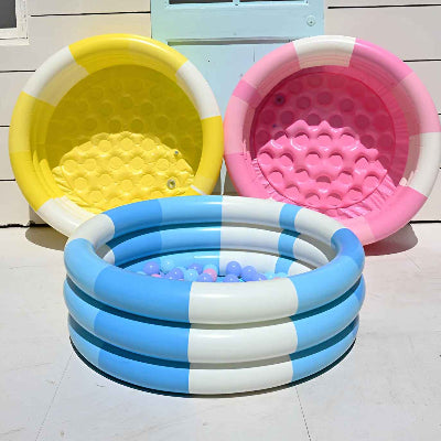 Piscine bebe a 3 anneau, fond en bulbe transformable en piscine a balles pour bebe