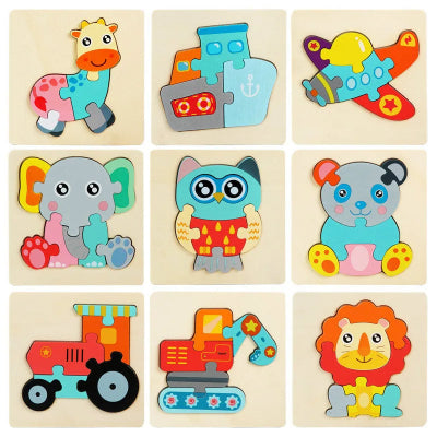 Puzzle bois bebe, cadeau idéal pour l'éveil