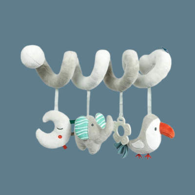 Variante avec hochet éléphant de notre spirale d'activité bébé