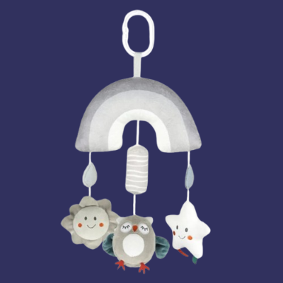 Variante avec hochet hibou de notre spirale d'activité bébé