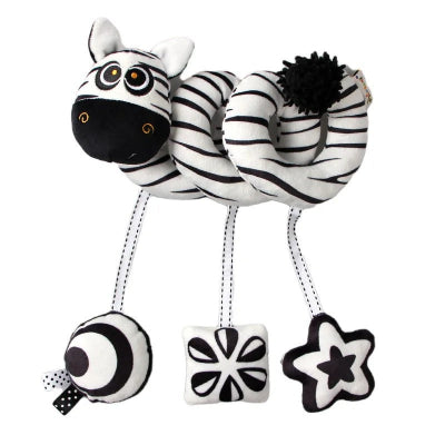Spirae d'activité bébé Zèbre avec 3 hochets.