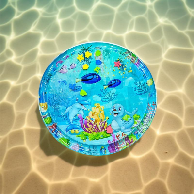 Tapis d'eau bébé de 100cm faune-flore soumarine vert