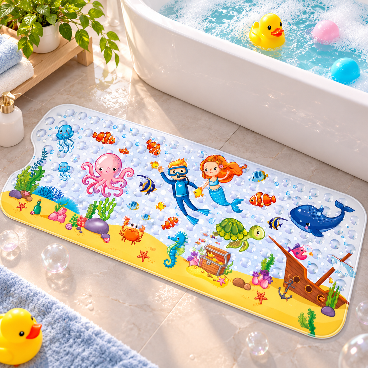 Tapis de bain pour bébé | Antidérapant
