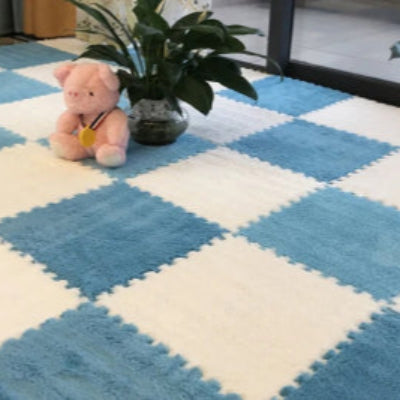 Tapis de sol pour bebe variante Blanc-Bleu ciel