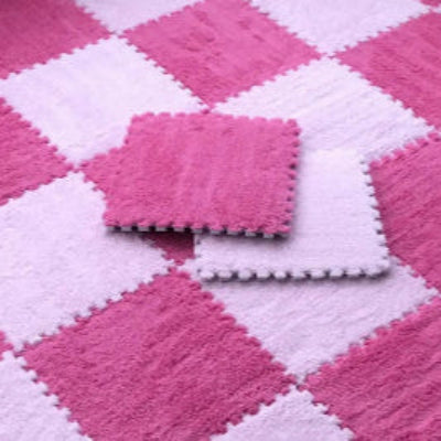 Tapis de sol pour bebe variante Blanc-Rose rougeâtre