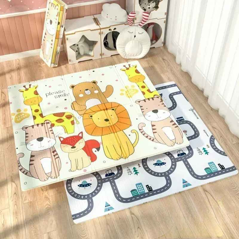 Tapis mousse bebe, tapis anti choc et pliable.