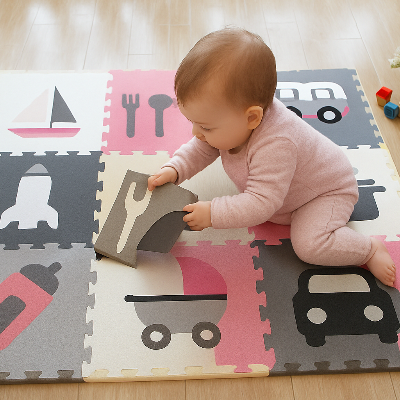 tapis mousse pour bebe doux, flexible et stimulant