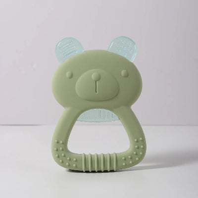 Anneau de dentition bébé chaud ou réfrigéré vert