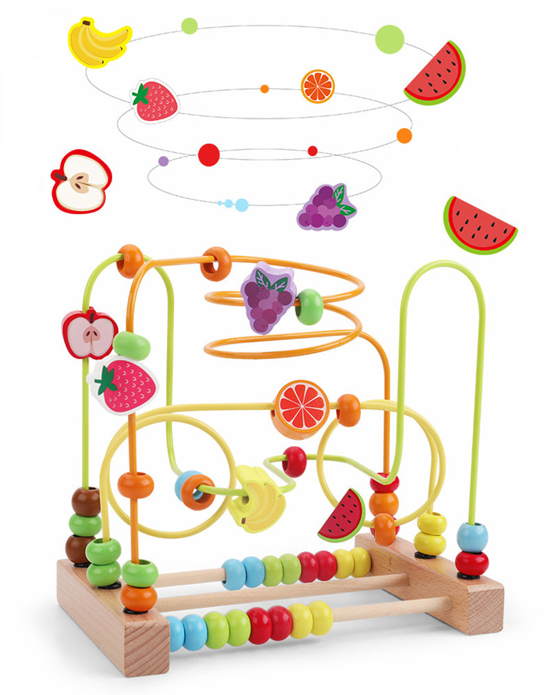 Cube d'activité bébé en labyrinthe de fruits coupés 