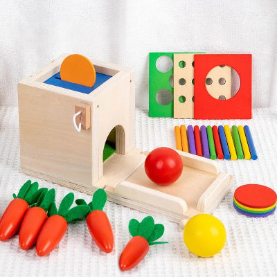 Cube d'activité bébé - Kit de jouets de tri sensoriel géometrique et coloré