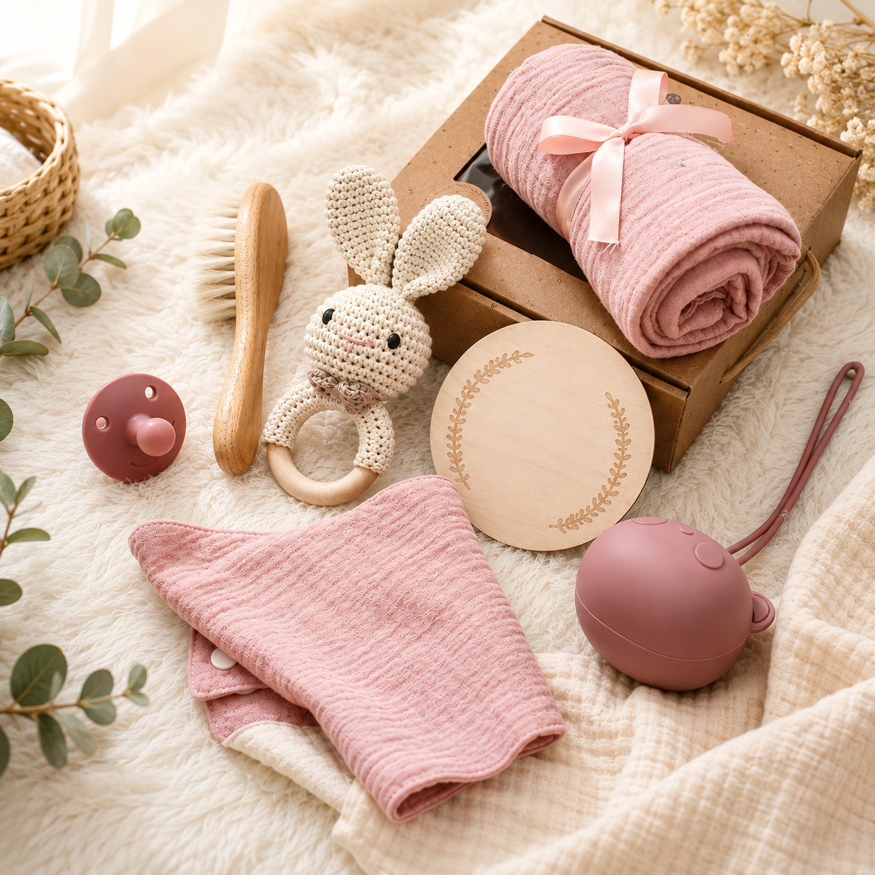 Eléments détaillé du set hochet bébé