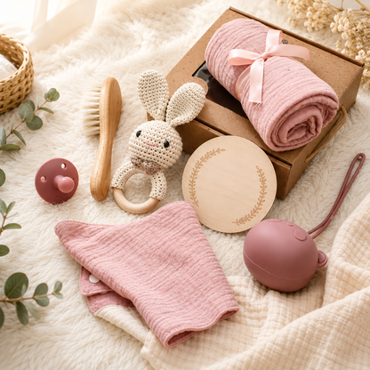 Eléments détaillé du set hochet bébé