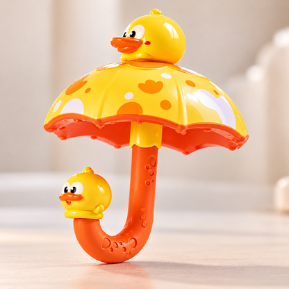 Jouet baignoire pour bebe canard-parapluie orange