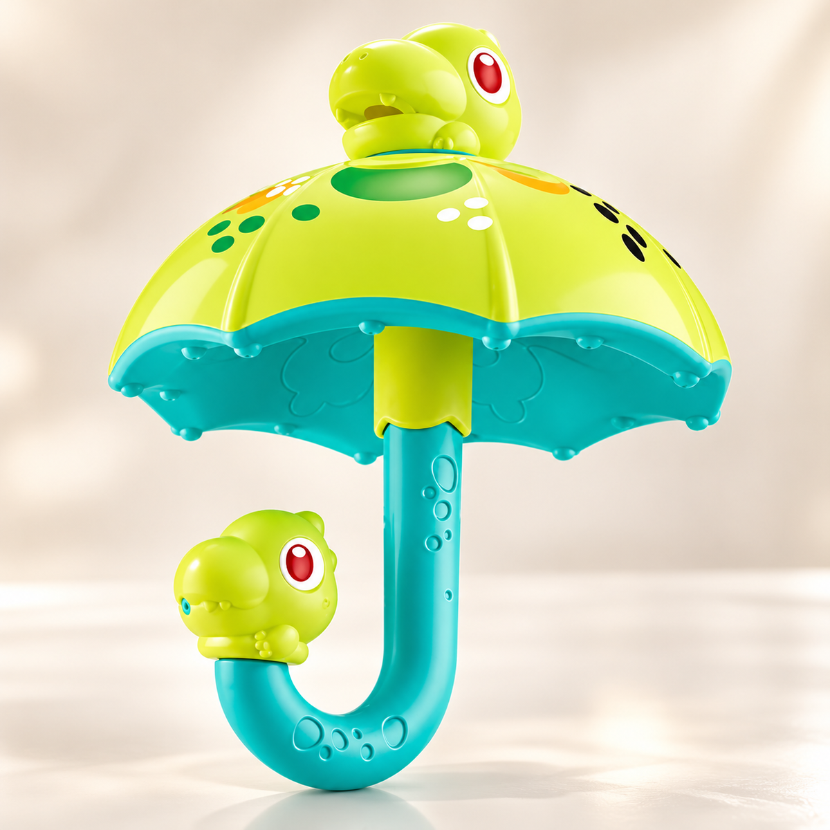 Jouet baignoire pour bebe dinosaure parapluie vert