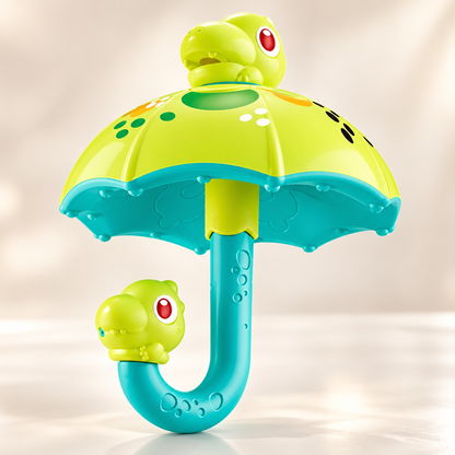 Jouet baignoire pour bebe dinosaure parapluie vert