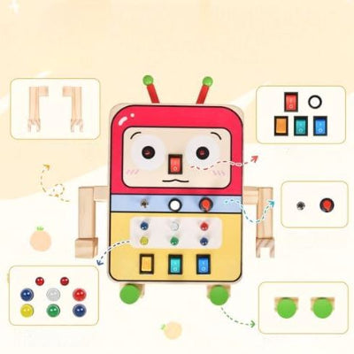 Les composantes motrice  et visuelle du Tableau Montessori - BusyBoardCircuit™ - Robot