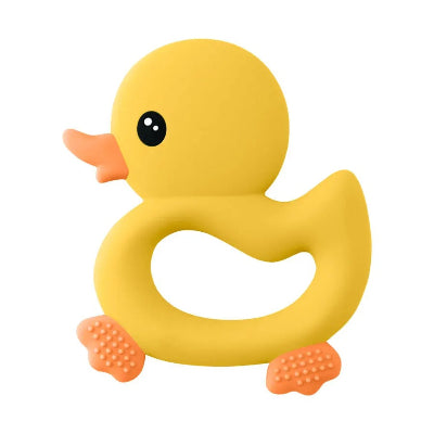 Anneau de dentition bébé petit canard jaune