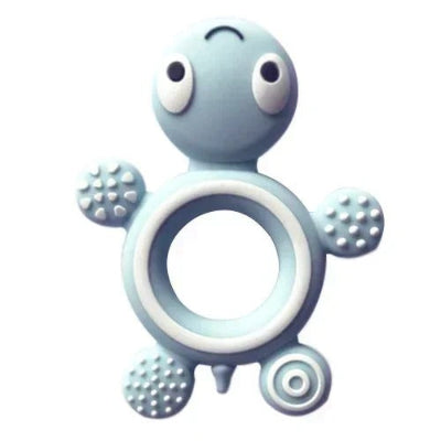 Anneau de dentition bébé tortue bleu