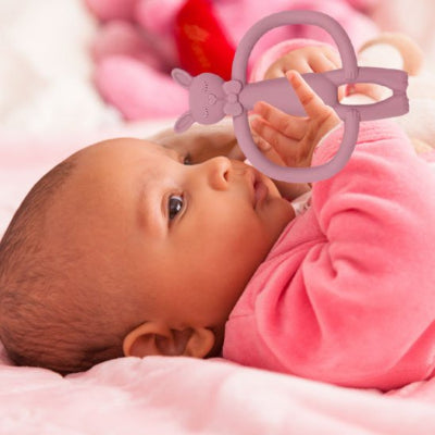 Anneau de dentition en silicone et coloré