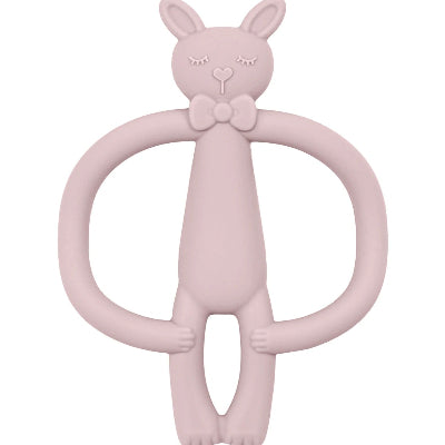 Anneau de dentition lapin de silicone couleur mauve pâle