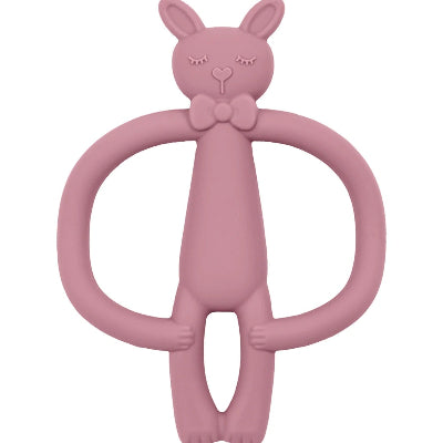 Anneau de dentition lapin couleur rose poussiéreux