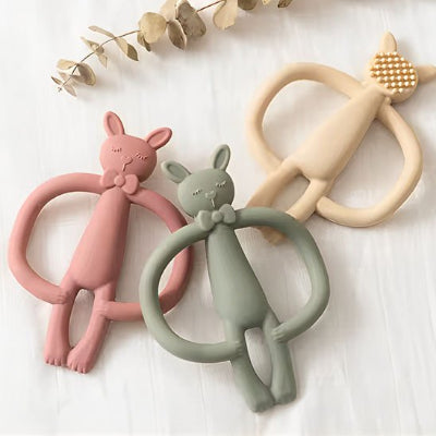 Anneau de dentition en silicone en forme de petits lapin