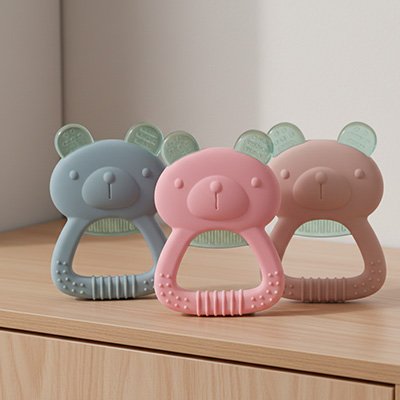 Anneau de dentition réfrigéré ou chaud oursons