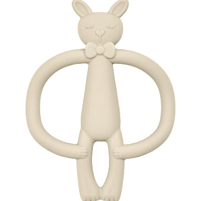 Anneau de dentition silicone de lapin couleur sable mouvant